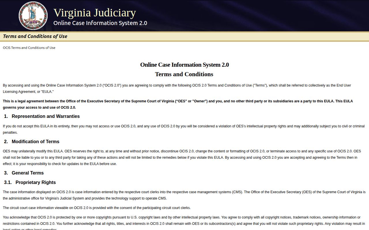 Virginia court search for Amelia County inmate release orders